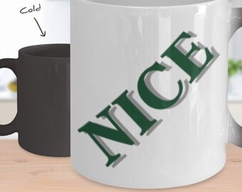 Naughty or Nice color changing coffee mug, naughty mug, nice mug, coffee mug, christmas gift, 11oz mug, cute gift, funny gift