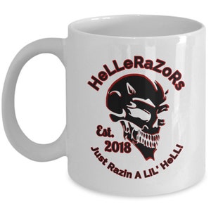 Hellerazors devil logo coffee mug image 2