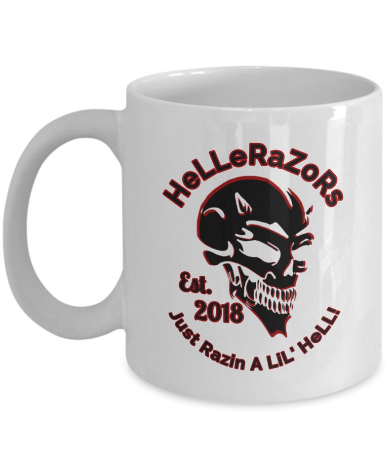 Hellerazors devil logo coffee mug image 2