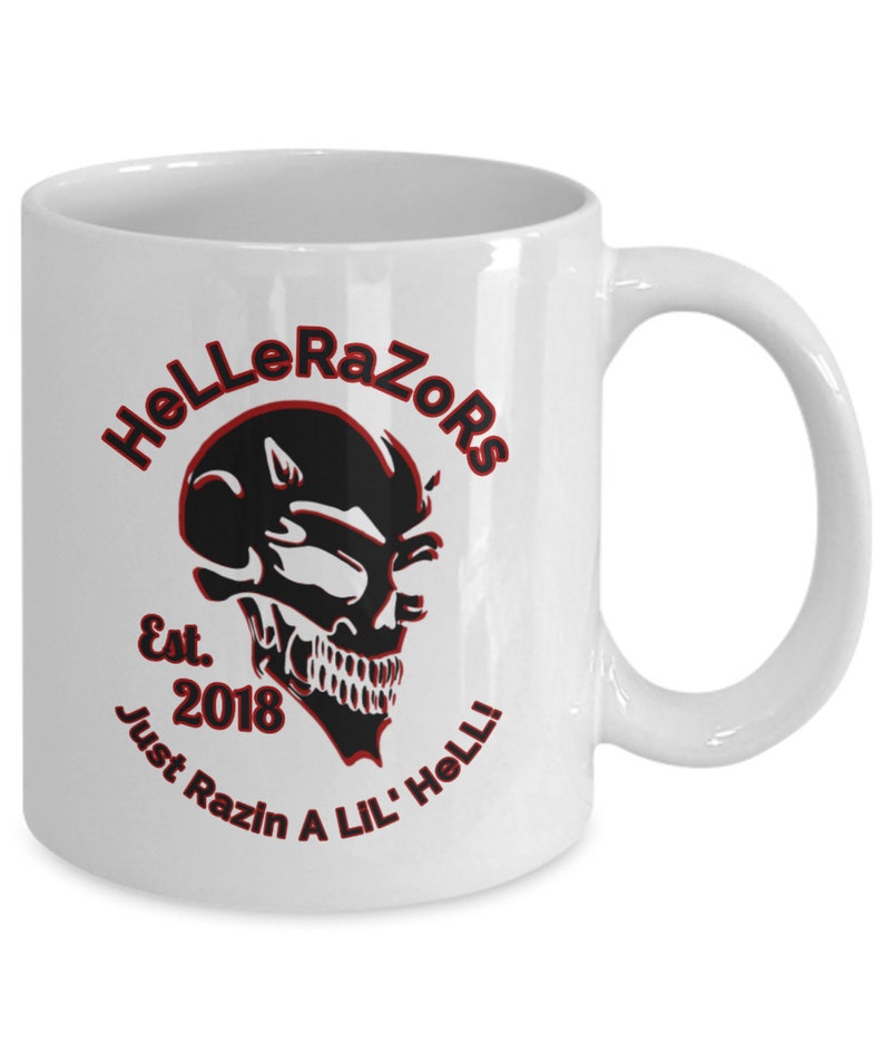 Hellerazors devil logo coffee mug image 1