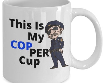 This Is My Copper Cup, Patriotic, Police officer, law enforcement, boys in blue, funny, unique, novelty, gift, custom coffee mug!