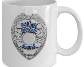 Police officer retired cop boys in blue unique custom novelty coffee mug!