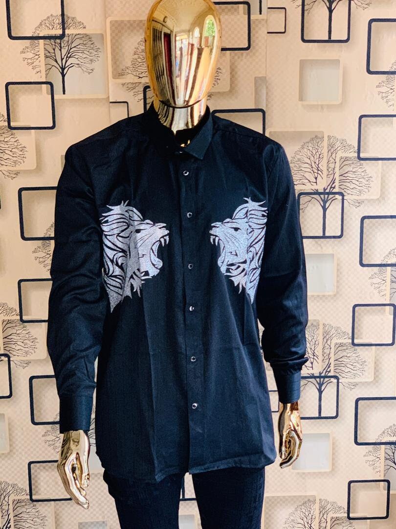 African Wear Dashiki Suit Black African 