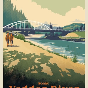Vedder River Chilliwack travel poster