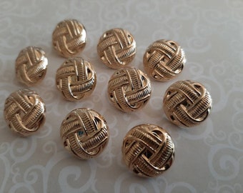 Gold Knot Button Etsy