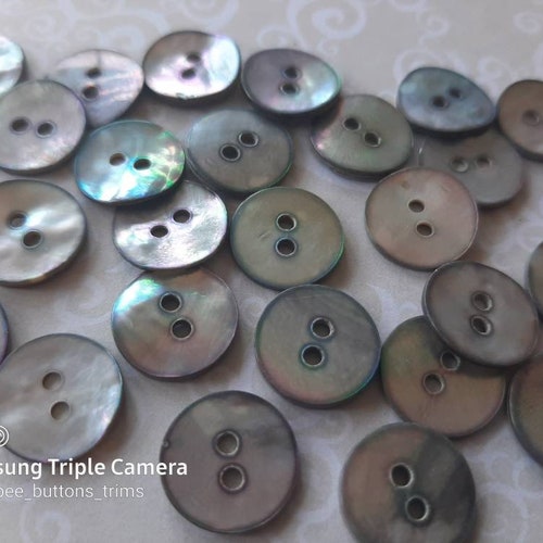 1/2 20L 12mm Smoke Agoya Shell Buttons - Etsy UK