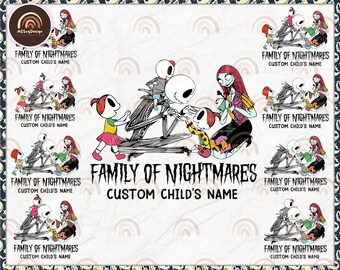 Family Of Nightmares Personalized Bundle Png, Nightmare Family Bundle Png, Mother's Day Gift For Mom, Father's Day, Gift For Daddy