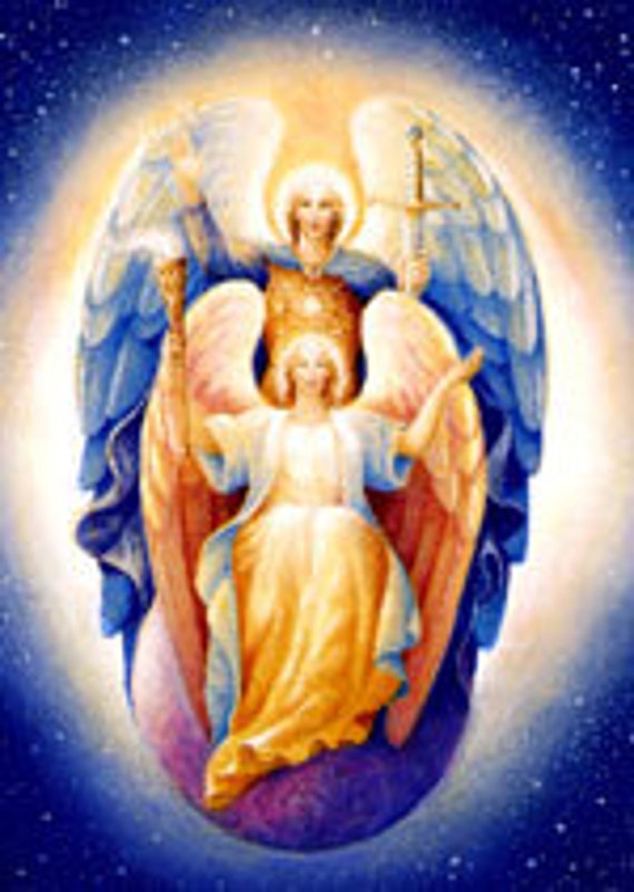 絵画 MichaelGodardGODBUTTERFLYSPLASH Archangels Michael & Faith 5