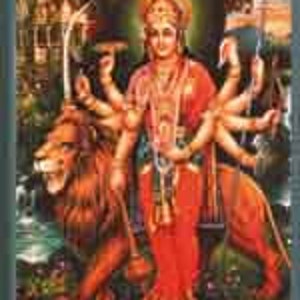 Tarjeta de altar laminado Durga 5"x7" (DU)