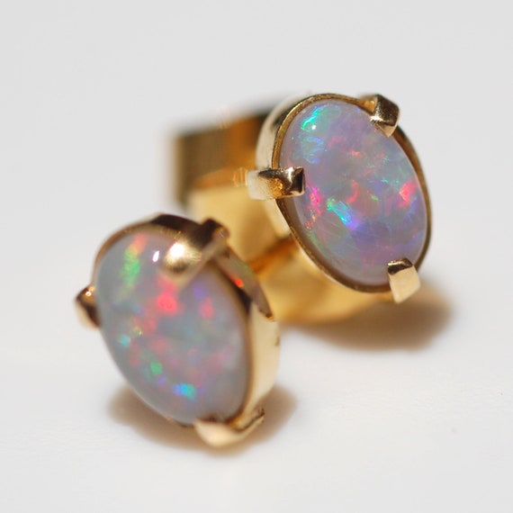 dark opal earrings