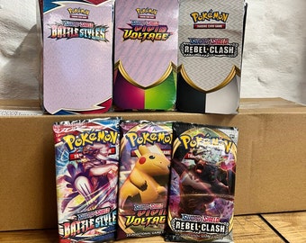 Pokemon Sword and Shield Booster Packs - Brand New & Sealed / Vivid Voltage / Battle Style / Rebel Clash