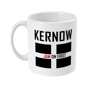 Caneca Kernow Jam no primeiro bolinho / Presente Kernow / Presente Cornualha / Caneca Kernow / Caneca Cornualha / Presente engraçado Kernow / Caneca Kernow engraçada / Caneca Cornish