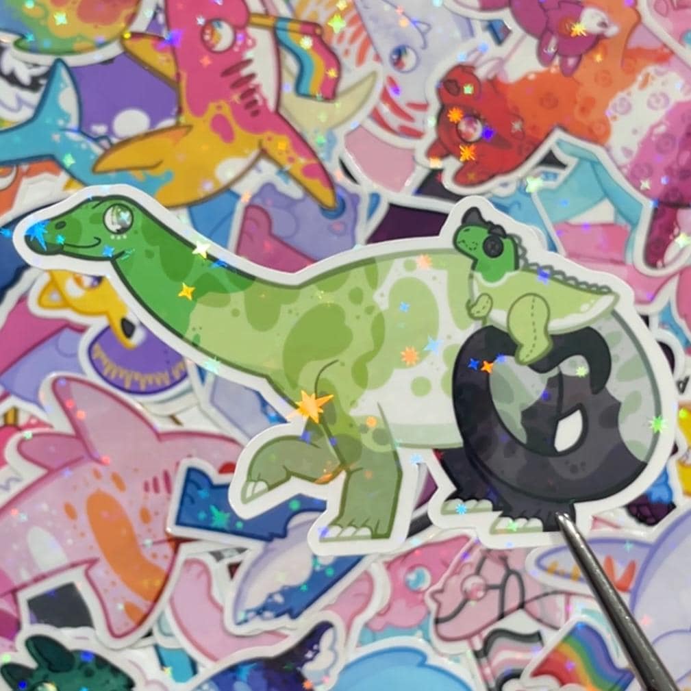 Aromantic Pride Stickers – Holographic Animal Designs - Etsy
