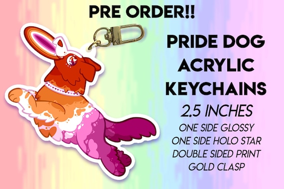 【ボクくん様用】IMAGINERY / Long Lost Pride PRE ORDER Pride Dog Keychains LGBT and Disability Designs - Gay