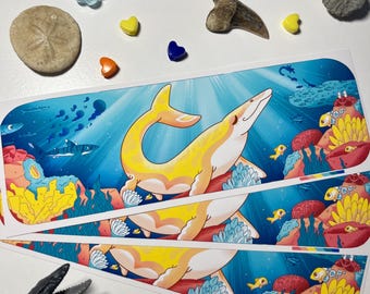 Tylosaurus in the Sun - Mini Print - 8x3 Matte Art piece