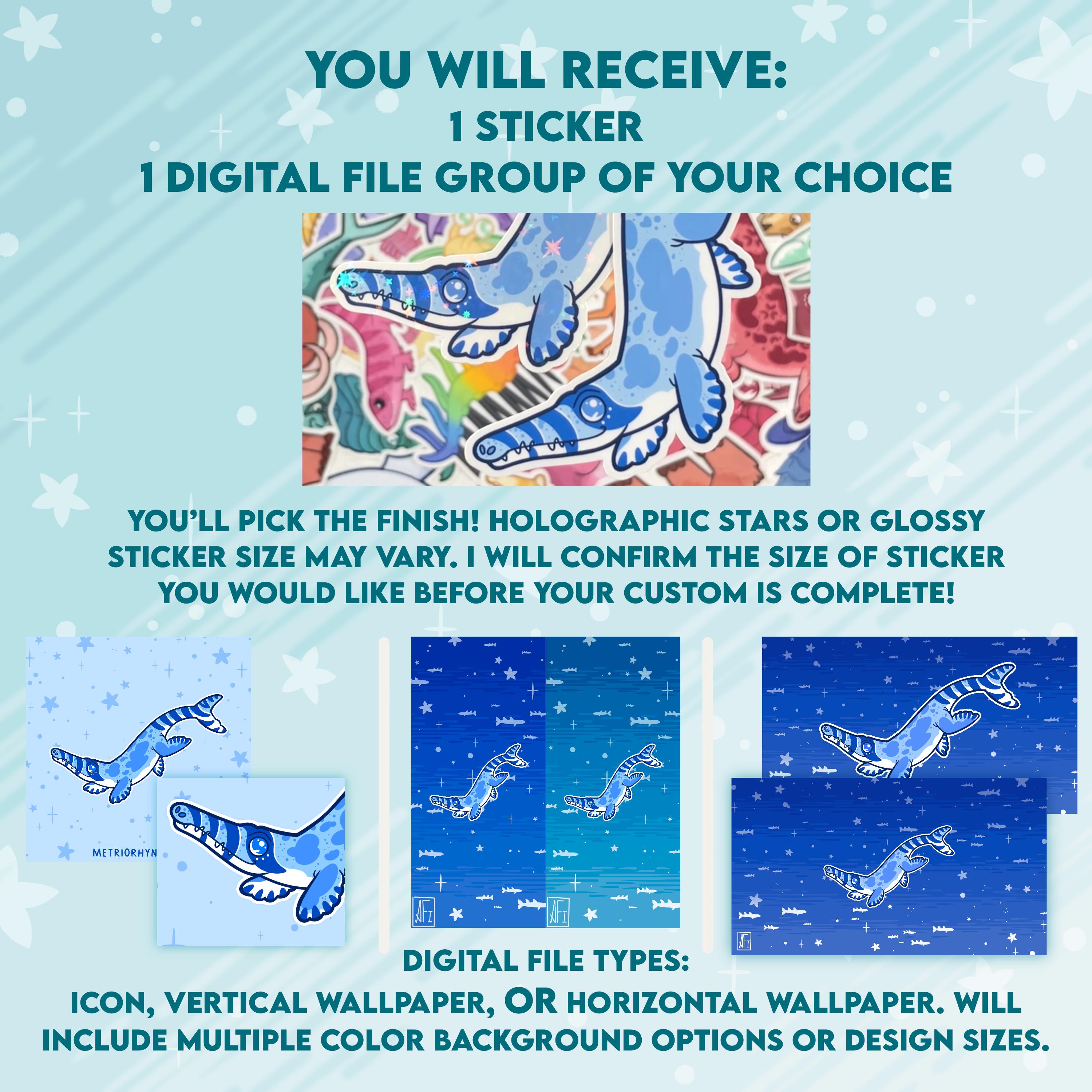 Paleo Party Queue Boost Commission - Custom Sticker and Digital File - Etsy
