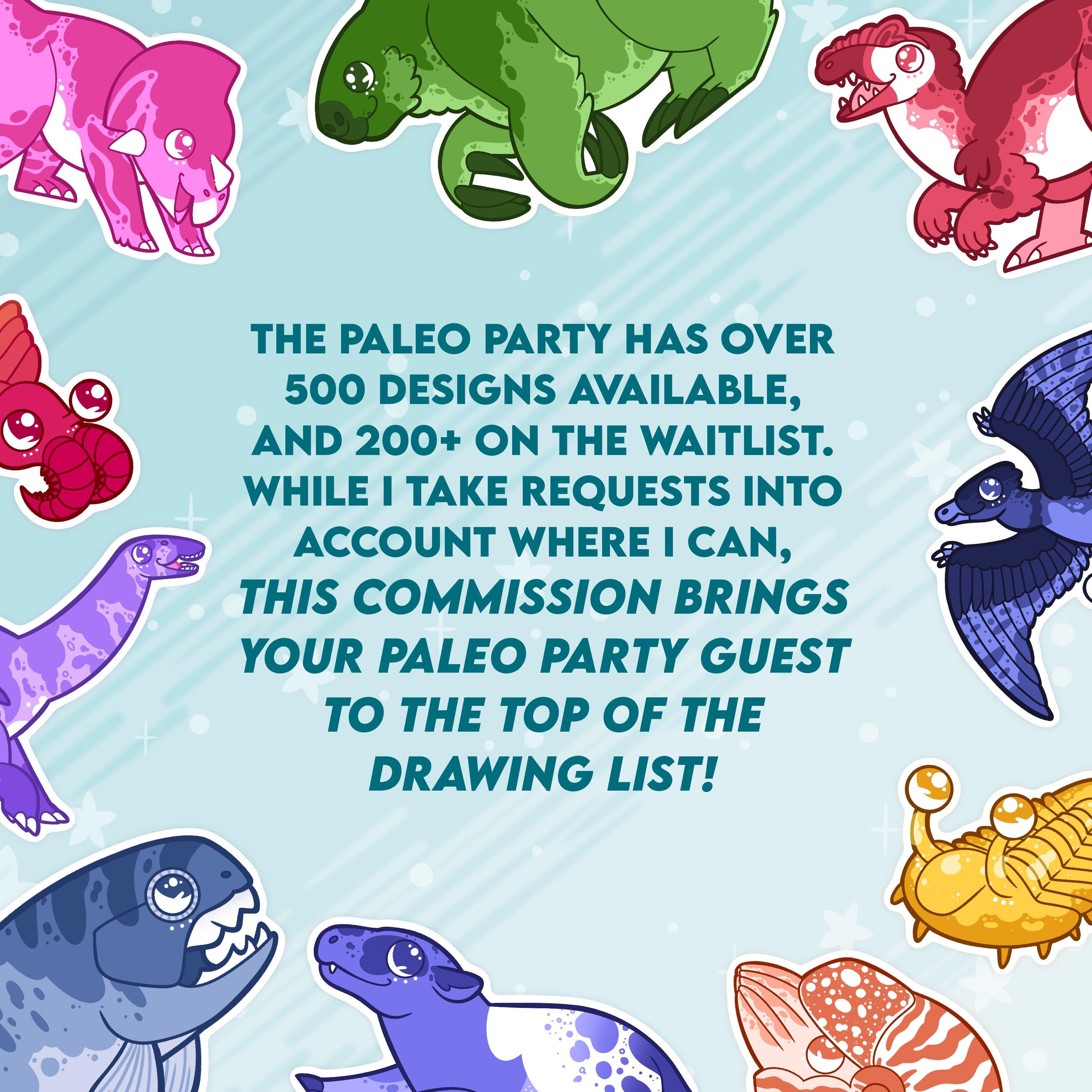 Paleo Party Queue Boost Commission - Custom Sticker and Digital File - Etsy