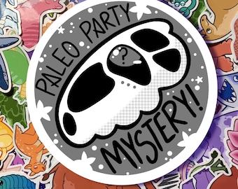 Paleo Party Mystery Pack - Set of 4, 6, and 10 Randomly Selected Paleontology Stickers Randomly Selected Dinosaur Trilobite Fossil Stickers