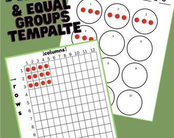 Array and Equal Groups Math Template