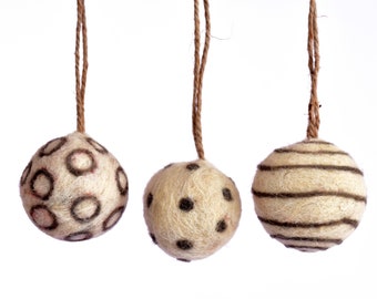 Wool Felt Christmas Ornaments, Christmas Tree Decoration, Eco Friendly  inspired