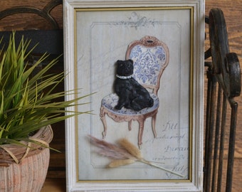 Black pug artwork, Pug mom gift, Pug wall hanging, Nursery decor, Living room wall decor, Pug picture, Birthday for wife