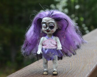 Gorry fairy girl, Horror style art doll, Spell doll, fire starter.