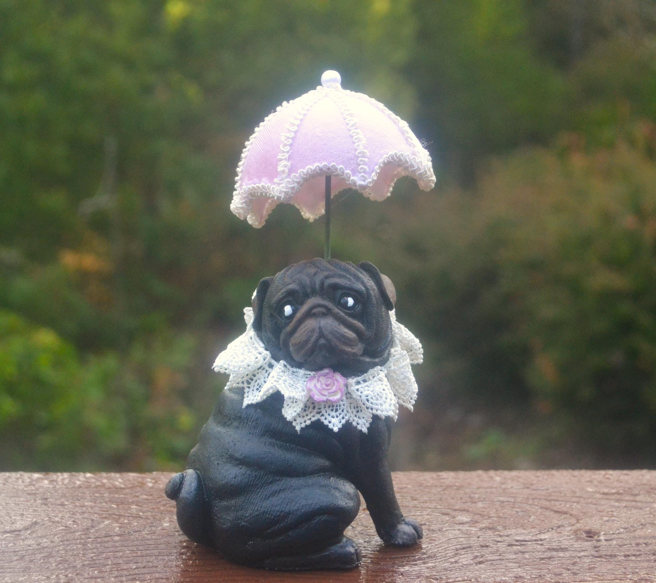 Pug Umbrellas For Dogs Portable Umbrella Pug Umbrella Cartoon Dog