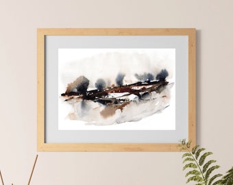 ABSTRACT LANSCAPE PAINTING - Watercolour Fine Art Print