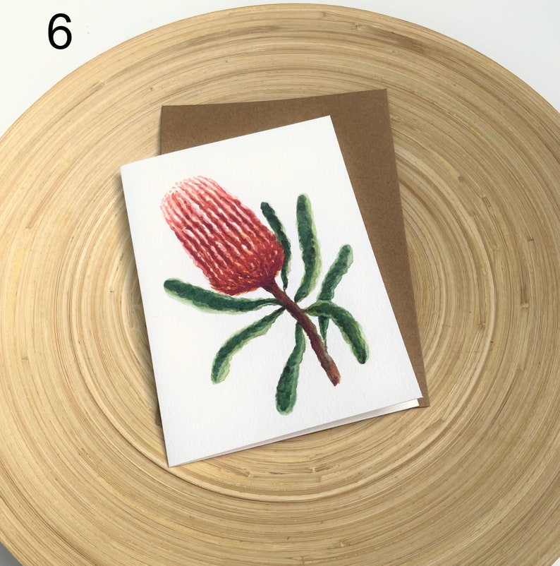 Australian Native Flower Greeting Cards, Watercolour Botanical Greeting Cards, Watercolour Floral Prints image 8