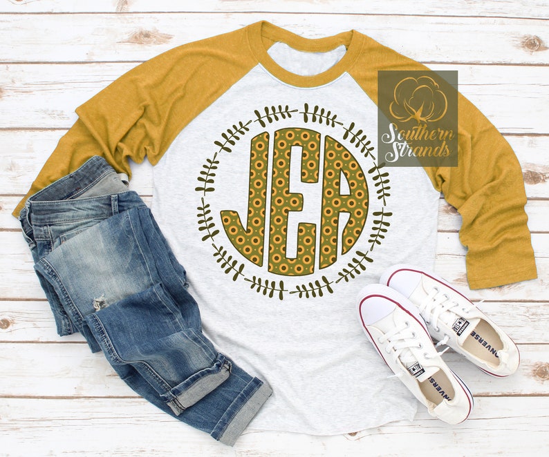 Fall Alpha Collection Circle Monogram Three Patterns - Etsy