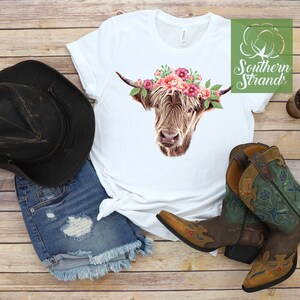 Flowered Cow   add your own phrase Digital Download Design