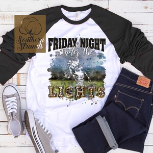 Friday Night Under The Lights  - PNG Digital Download Design - Watercolor Football Design