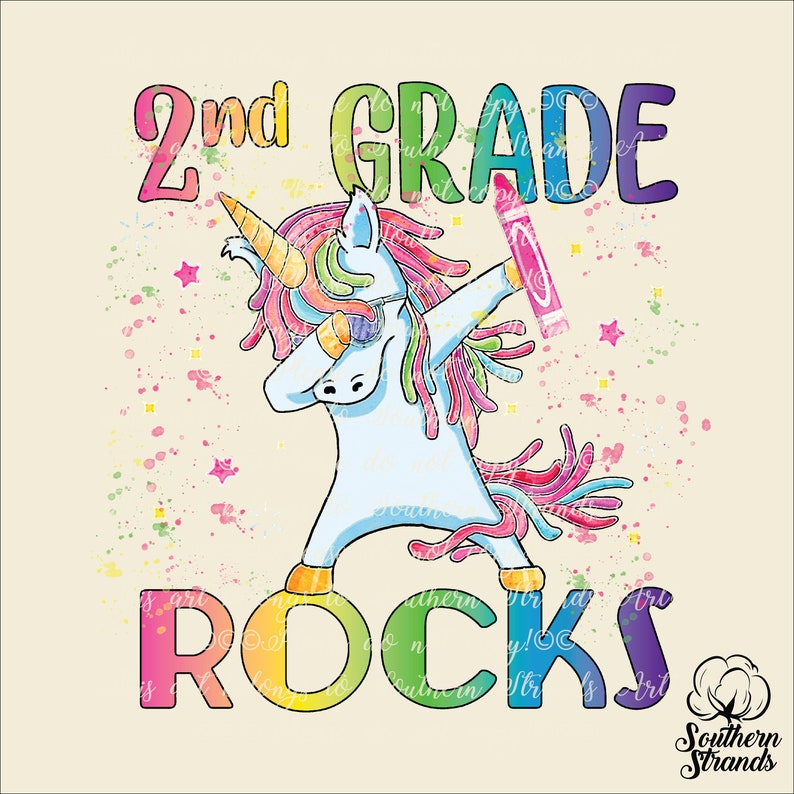 2nd Grade Rocks - Back to School - PNG DIGITAL DOWNLOAD - Etsy