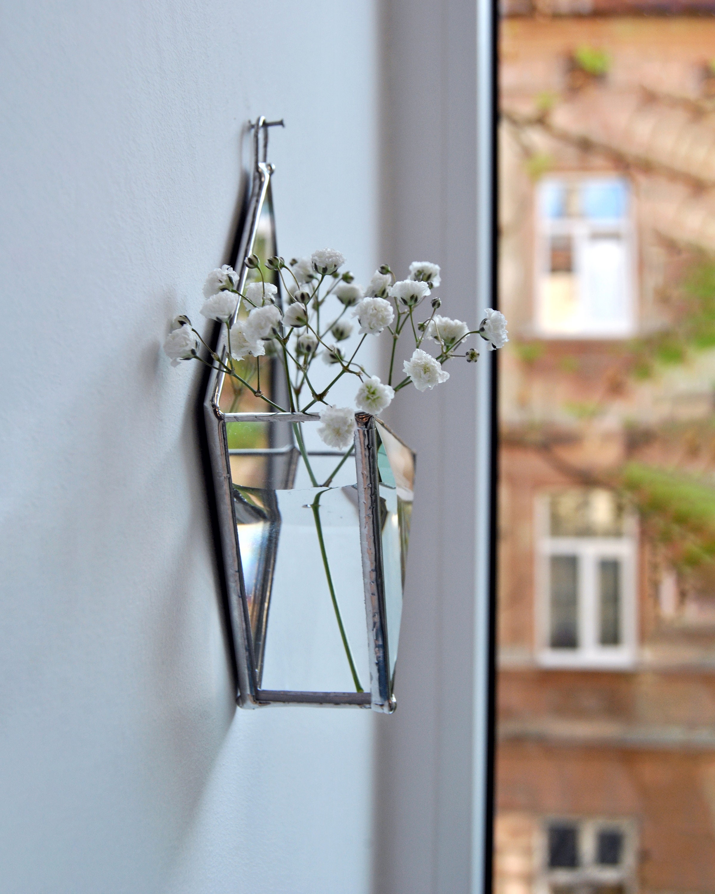 Small Hanging Glass Wall Planters Small Stained Glass Etsy