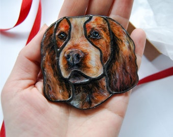 Buy UKRAINE Dog Owner Personalized Gift Custom Glass Brooch, glass unique made to order photo dog pet pin, pet memorial gift, homemade