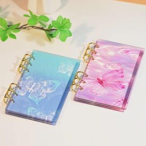 A6 Acrylic Binders 6 Ring Clear Cover A6 Agenda Refillable Binder A6 Desk Agenda Organizer