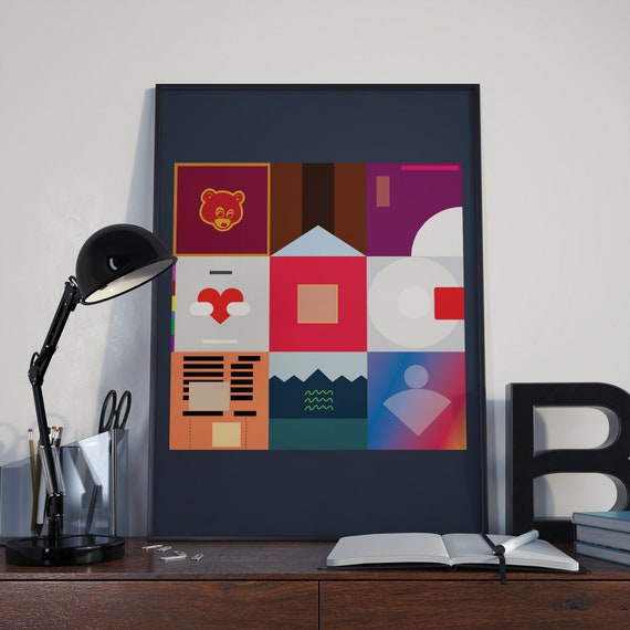 kanye west poster minimalist album covers kanye west album covers