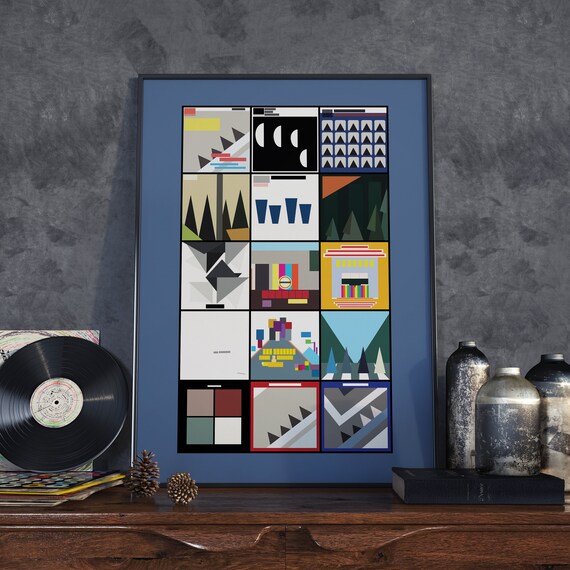 Die Beatles Poster Minimalistische Album Cover Collage Etsy