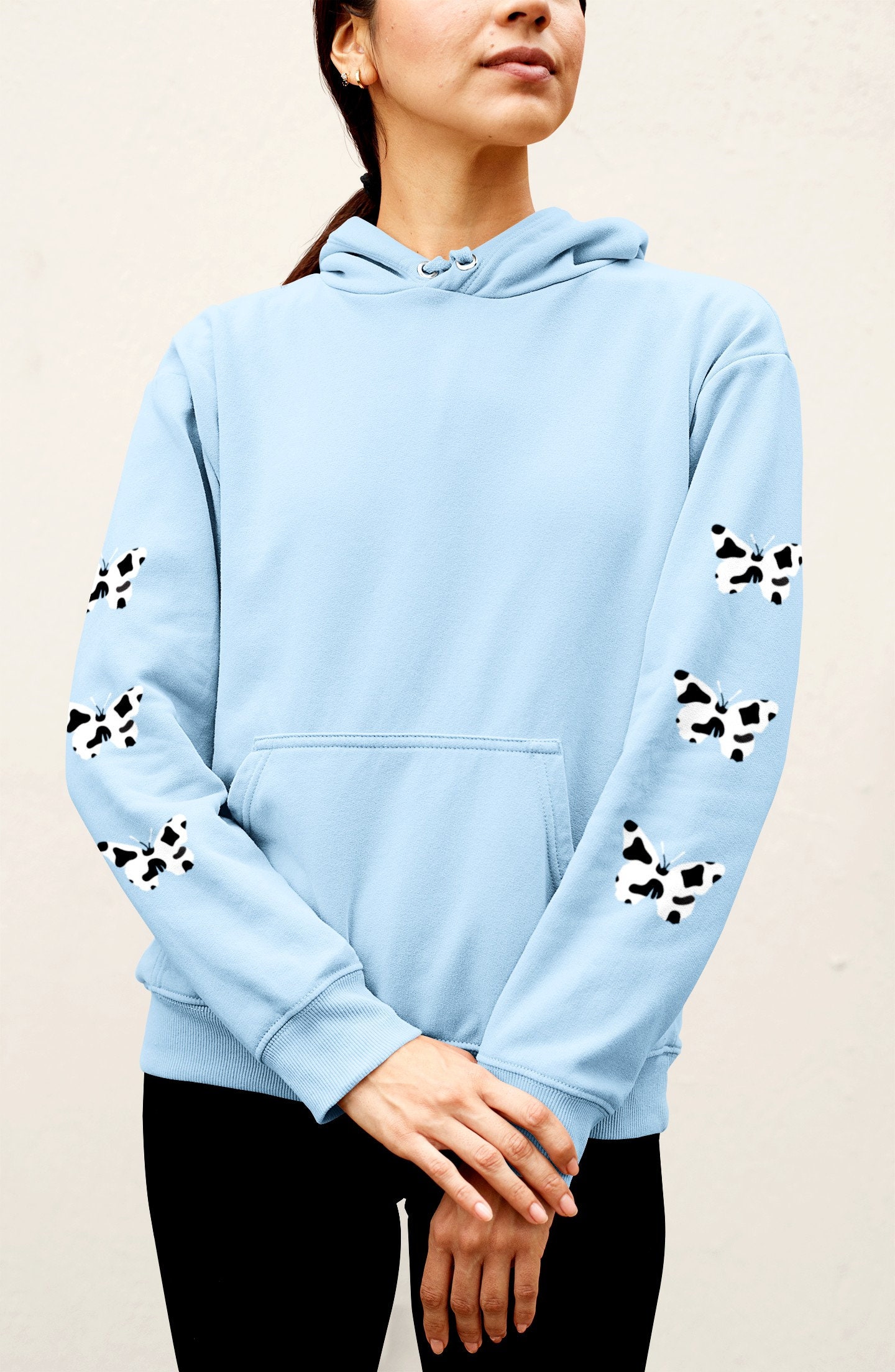 Aesthetic Hoodie y2k clothing Cow Print Hoodie y2k top Cow Etsy