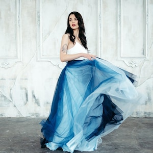 Bridal Skirt - Ombre Skirt - Bridesmaid Tulle Skirt - Wedding Separates - Modern Wedding Dress - Alternative Bride Style