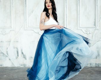 Bridal Skirt - Ombre Skirt - Bridesmaid Tulle Skirt - Wedding Separates - Modern Wedding Dress - Alternative Bride Style