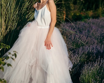 Tutu Bridal Skirt - Tulle Skirt - Bridesmaids Separates - Modern Wedding Dress - Pink Skirt - Unique Wedding Dress