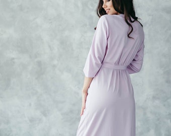 Long Bridesmaid Robe, Long Robe, Wedding Robe, Long Bridal Robe, Robe for Bride, Bridal Party Robe, Bridesmaid Proposal Gift, Gift for Wife