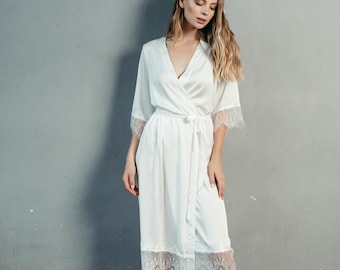 Robe de mariée en dentelle - Robe de mariée longue en dentelle - Robe de mariée en dentelle - Robe de mariée blanche - Robe de chambre noire - Robe de mariée longue - Robe de chambre