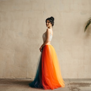Rainbow Tulle Skirt - Rainbow Wedding Dress - Elopement Skirt - Maternity Skirt - Multicoloured Wedding Outfit