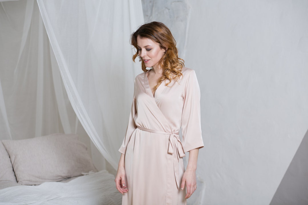 Wedding Robe - Bridal Robe - Dressing Gown - Long Robe - Bridesmaid ...