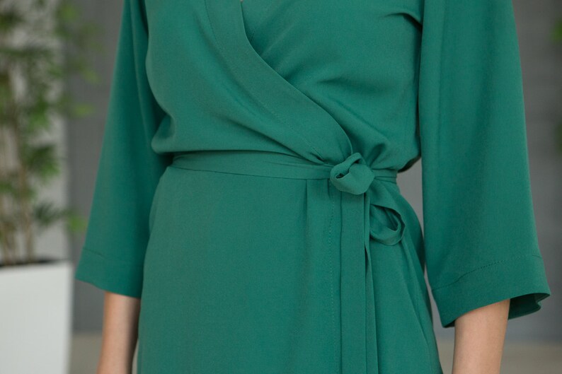 Green Robe Green Kimono Green Wedding Robe Luxury Robe Etsy