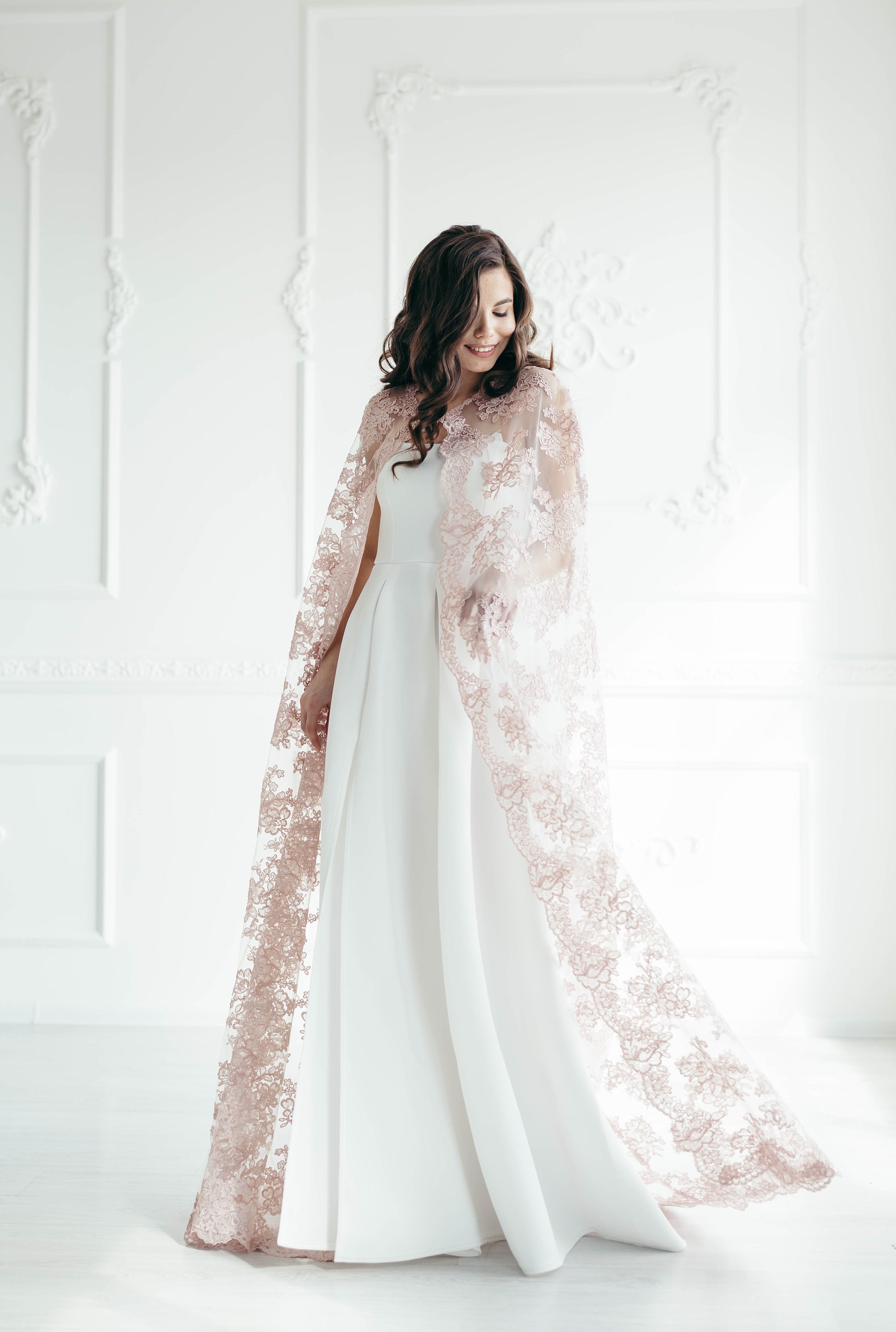 Tulle Stola Mantella Mantella Sposa Vestito Sposa Dicembre