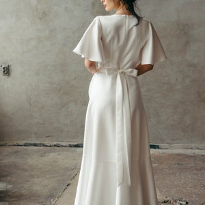 Boho Wedding Dress, Elopement Dress, Beach Wedding Dress, Bohemian Wedding Dress, Wedding Gown, Simple Wedding Dress image 6