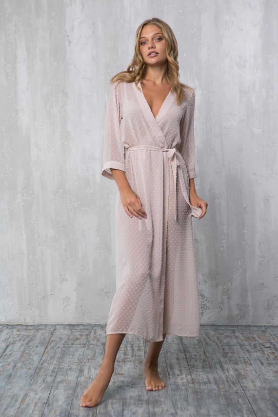 sheer long robe